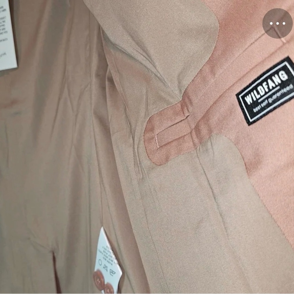 Wildfang Blush Pink Blazer with Neon Yellow Trim - Picture 4 of 5